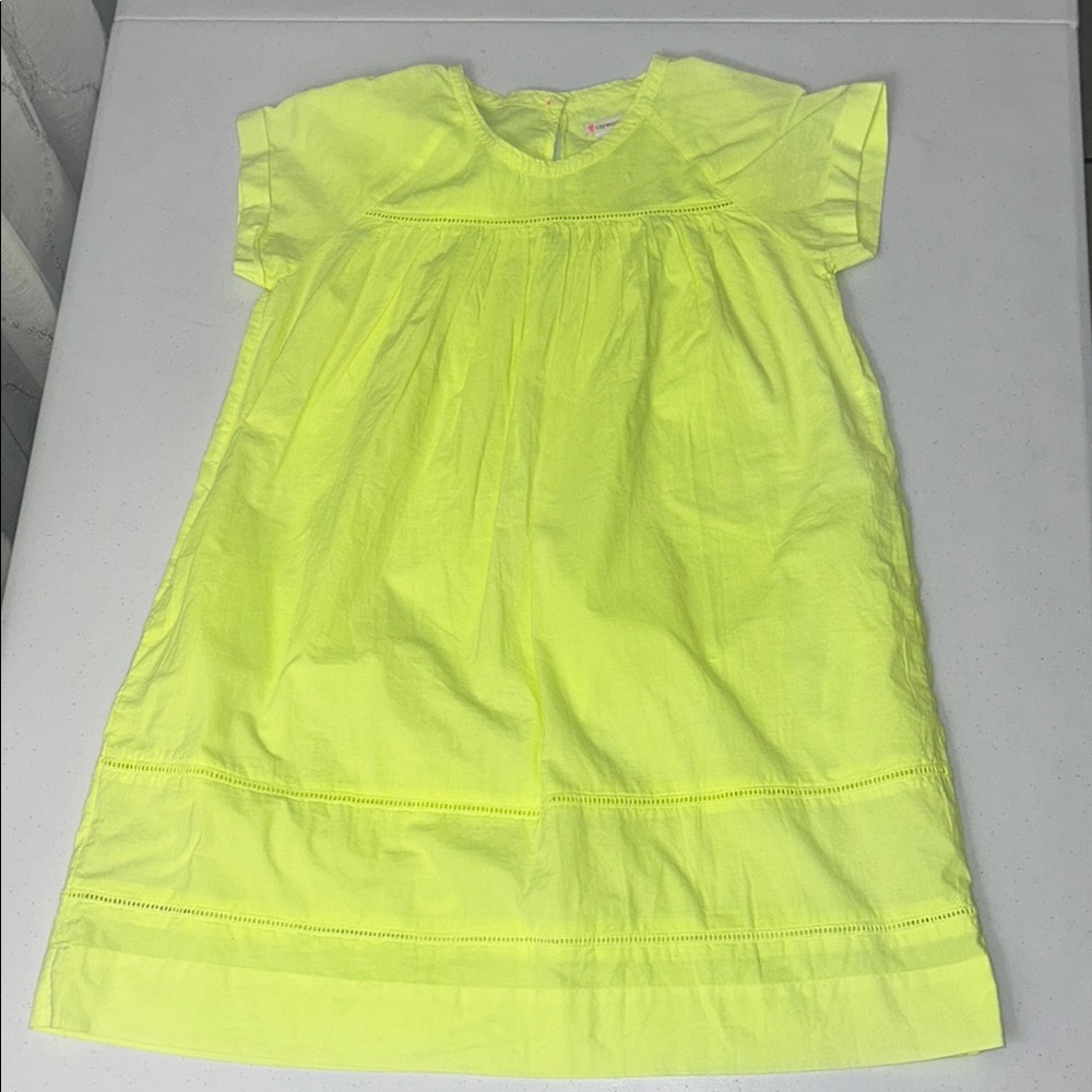 Crewcuts Girl’s Vibrant Yellow Short Sleeve Spring Dress Size 12